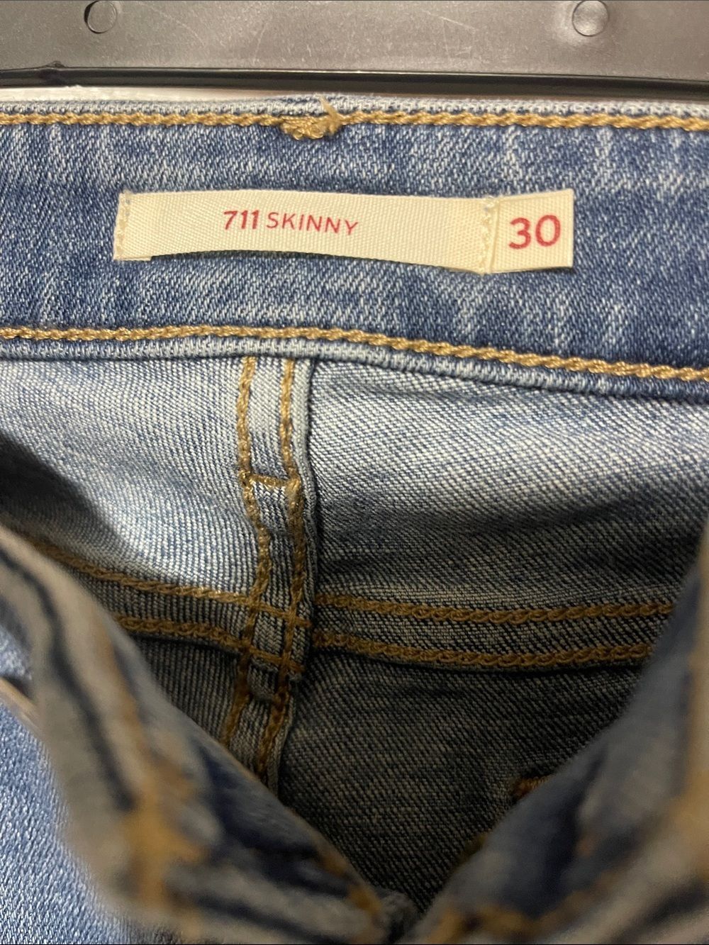 Levi's Light Blue 711 Skinny Jeans NWT size 10 medium 30x30 - Picture 4 of 9